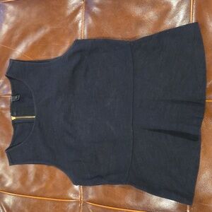 Jcrew Elegant Black Sleeveless Peplum Top XS
